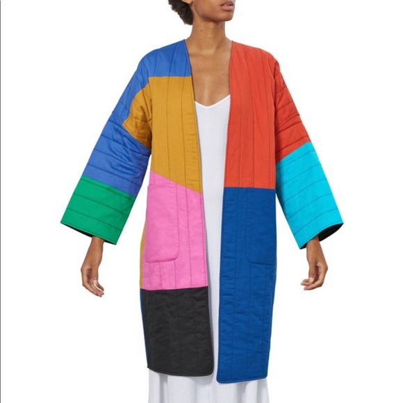 Mara Hoffman Temple Color Block Jacket Coat - Picture 1 of 8
